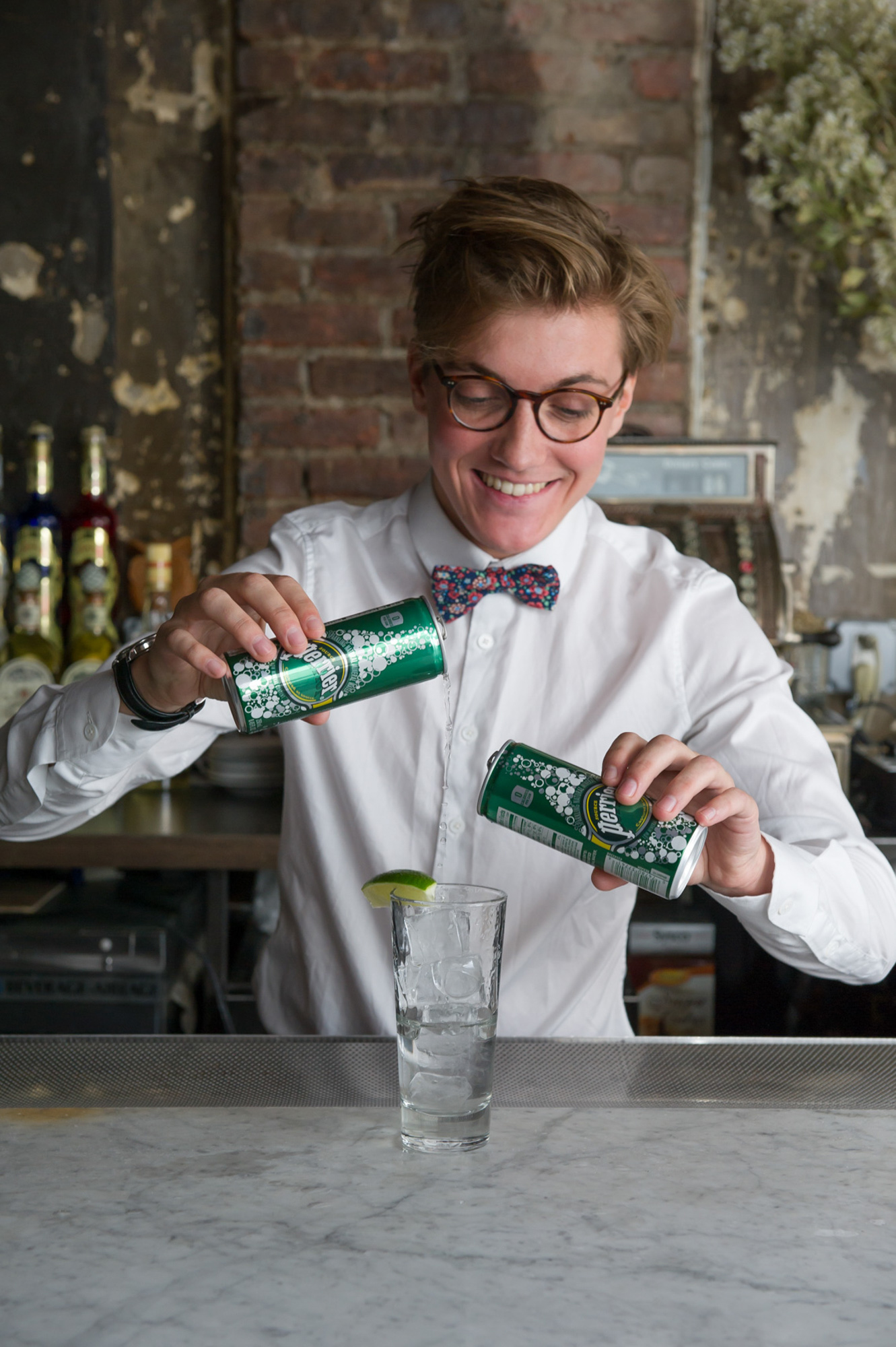 Photo by Morgan Ione Yeager, NYC Food photographer, Perrier USA, Sel Rrose, Oysters, sparkling mineral water, New York City, cocktail